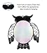 LIFFY Metal Owl Wall Decor Garden Hanging Art Glass Decorative Fence Decorations for Patio, Porch or Door