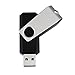 JUANWE 8GB USB Flash Drive 20 Pack Bulk USB 2.0 Thumb Drive USB Stick with Swivel Design USB Memory Stick Storage Data Backup Photo Jump Drive Pen Drive，Black