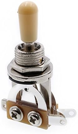 ROCKET 3 Way Short Straight Guitar Toggle Switch Guitar Pickup Selector For Gibson Epiphone Les Paul Electric Guitar With Beige Tip (pac of 1)