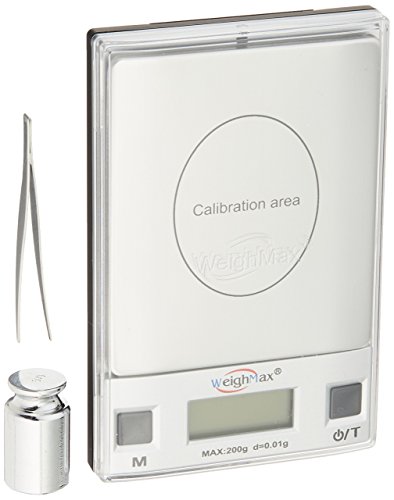Weighmax HD200 All-in-One Digital Pocket Scale Deluxe Set, 200 x 0.01g, Stainless Steel