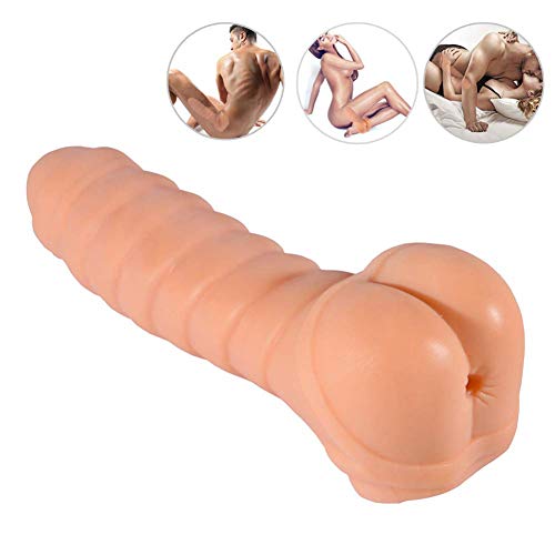 RONSHIN Adult Toys-Double Function Soft Realistic Dildo with Vibrator Mini Ass Anal Pocket Pussy + Hollow Penis Sleeve Vibrating Male Masturbators Cup Adult Sex Toys for Couple