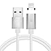 DAEON(TM) Magnetic 6.6ft. 8pin iPhone Lightning USB Charging and Data Transmission Cable, Cord with High Speed Data Transfer for All Lightning Devices (White)
