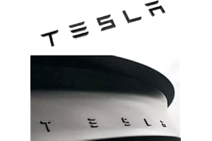 WEERSHUN GAPPORE 3D Raised Logo Tailgate Insert Letters Rear Emblems with 3M Adhesive Insert for Tesla Model 3/S/X Tailgate Letters Emblems (Matte Black), TSL
