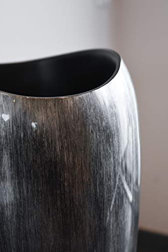 VIVANNO Pflanzkübel Pflanzgefäß Vase Kübel exklusiv Deluxe Schwarz, Silber Hochglanz – Bild 7