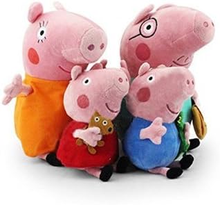 Top Peppa Pig Plush Family Set 4Pcs 30 cm Papa Mama and 19 cm Peppa George Pig as a gift