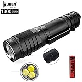 Rechargeable Flashlight Wuben Torche Led 3 CREE XP-G3 IPX8 Waterproof Mini Torch Lamp Torch Power 1200 Lumens with 5 Modes, Rechargeable Battery 18650 Included TO46R