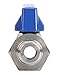 HOMPAT NPT Stainless Steel 316 Mini Ball Valve Male to Female (1/4