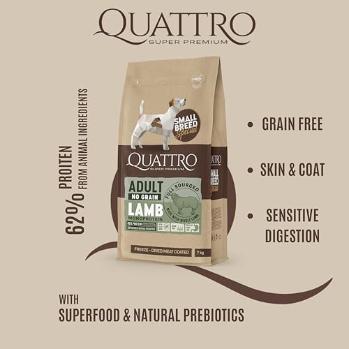 Quattro Super Premium Sensitive Dog Food for Mini Breeds – Lamb Monoprotein, 7 kg 2
