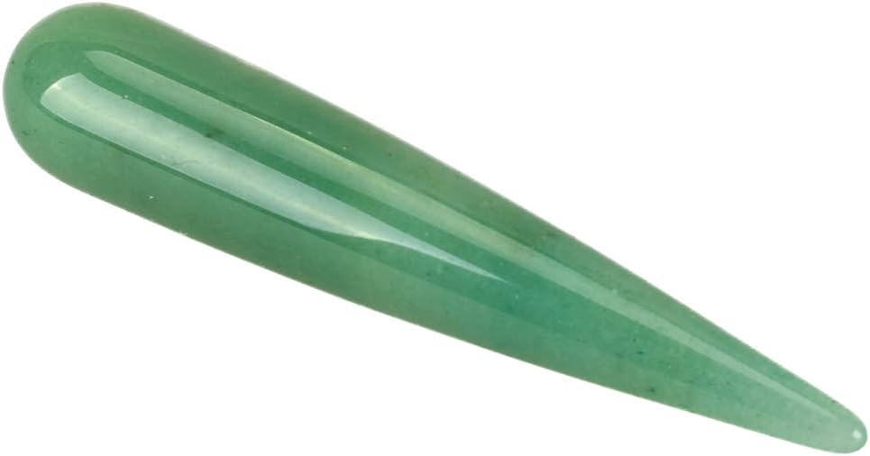 WDSZLH 1 Pcs Natural Crystal Healing Wand Massage Green Aventurine Face Care Tool GuaSha Stick