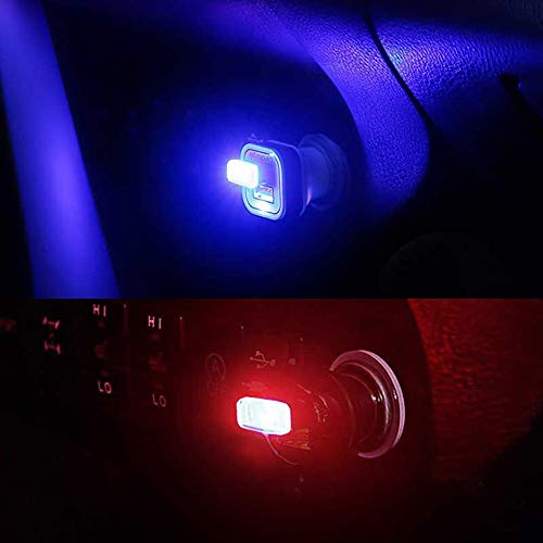 USB Atmosphere Light, Mini USB Led Car Interior Ambient Lighting Decoration Night Light Automotive Decorative Led Lamp with USB Adapter Fits for Cars Vehicle SUV Truck SUV RV Automobile (8 pcs, Mixed) - Thumbnail 3