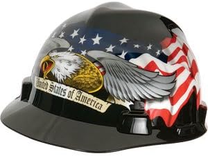 Hardhat - Freedom Series V-Gard Helmets w/Fas-Trac Suspension (American Eagle Design)