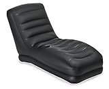Intex Inflatable Contoured Mega Lounge With Built-In Cup Holder, Black | 68585EP