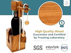 BSIRI Gifts Wine Bottle Puzzles Drinking Games for
