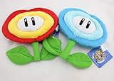 1 Set of Super Mario Bros Fire Flower & Ice Flower Plush Doll Soft Toy Nintendo