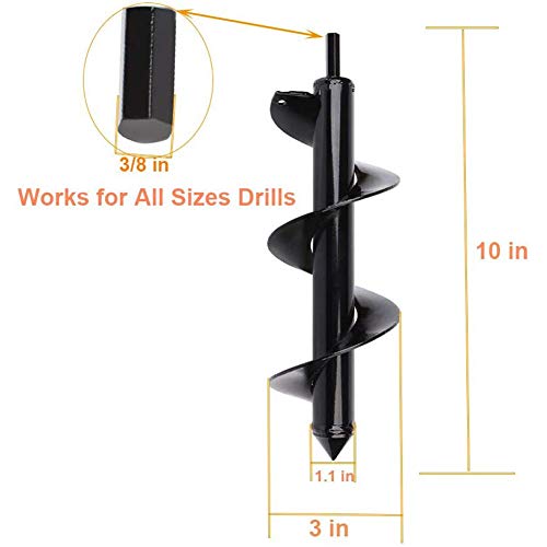 image for TCBWFY Auger Drill Bit Garden Plant Flower Bulb Auger Spiral Hole Dril