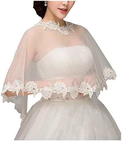 ZAHY Women's Wraps Cape Lace Shawl for Wedding Dresses