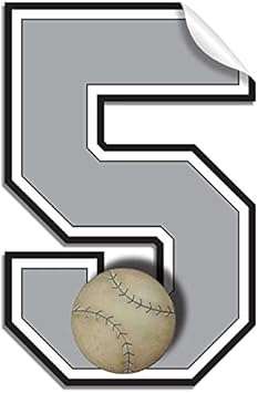 Amazon Com Wall Number 5 Baseball Jersey Numbers Varsity Uniform