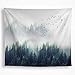 All Smiles Forest Mountain Tapestry Wall Hanging Tree Nature Fantasy Art for Dorm Bedroom Living Room Decorative Home Decor 82.6