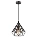 YOBO Lighting Polygon Loft Art Deco Vintage Wire Pendant Kitchen Chandeliers, Oil Rubbed Bronze
