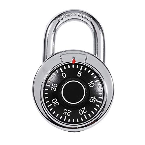 Combination Padlock, Rotating Padlock Round Dial Number Digit Combination Security Padlock for Tool Box, Luggage, Suitcase, Sheds &