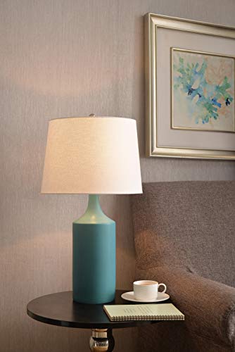 Kenroy Home Crayon Table Lamp, Matte Teal Ceramic Finish