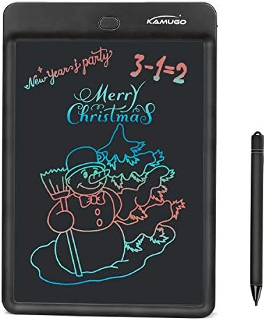 KAMUGO LCD Writing Tablet 10 Inch Writing Board Multi Color Stylus Smart Paper for Drawing Note eWriter Drawing Pad Electronic Drawing Tablet for Kids Adults (Multicolored, 10IN)
