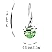 Crystal French Wire Dangle Drop Earrings (Green)