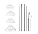 AMG Corner Tension Adjustable Bathroom Storage Shower Caddy, Chrome, by and Enchante Accessories, CC100003 CHR