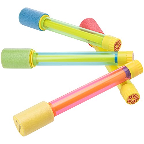 KIDDYBRAIN 4 Pack Water Blaster 10.5" Foam Water Gun Light Weight Water Soaker Water Shooter Summer Pool Beach Water Toy - Thumbnail 2