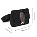 Ibagbar Small Fashion Multifunction Vintage Canvas Waist Bag Fanny Pack Running Pack Outdoor Bag Sporting Bag Cycling Leisure Bag with Detachable Belt for Men and Women Black