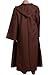 Cosplaysky Adult Tunic Hooded Robe Outfit for Jedi Costume Brown Version