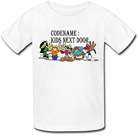 LUYI Kid's Codename Kids Next Door Tshirts S White