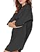 Richlulu Womens Boyfriend Button Down Casual Frock Longline Shirt Dress