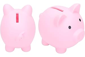 Focket Piggy Bank for Kids, Unbreakable Large Capacity Girls Piggy Bank, Cartoon Animal with Easy Entry for Toddlers Ages 2-6