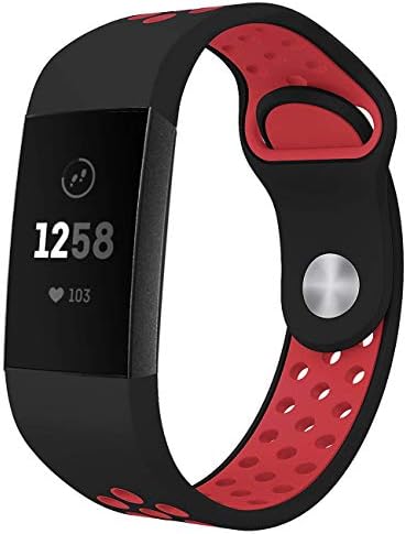 NO1seller Top Bands Compatible for Fitbit Charge 3 Small Large, Soft Silicone Sport Strap with Air Holes Replacement Wristband for Fitbit Charge 3 and Charge 3 SE Fitness Tracker