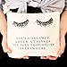 Eyelash Dreamer Makeup Bag | Inspirational Romantic Bride Gift for Her Makeup Organizer Make Up Bag Canvas Bag Toiletry Bag Cosmetic Bag Travel Accessories