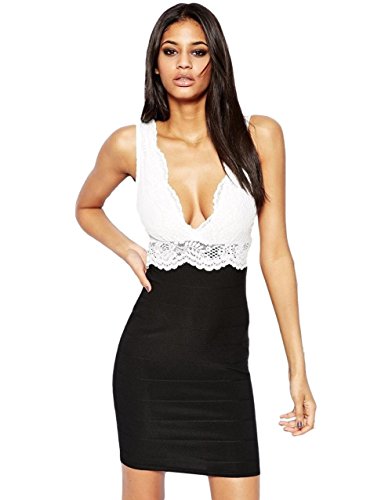 lipsy black and white dress