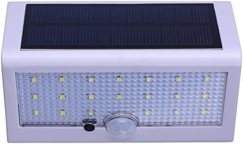 Inngree Solar Outdoor Motion Sensor wall lights, Solar Wall Lights Larger Waterproof Solar Powered Wireless Exterior Security Lights Outdoor Spotlights Wall Lights (1, 4Model-White)