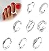 Finrezio 8Pcs Open Toe Rings for Women Girls Adjustable Tail Ring Flower Knot Simple Toe Ring Gifts Jewelry Set