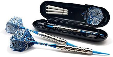 21 Grams Soft Tip Darts with 3 Dart Flights, 3 Soft Shafts and Storage/Travel Case for Electronic Dartboard