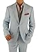 Bianco B Men's Suit Two Button Jacket 2-Piece Modern Fit Side-Vent Linen Suit