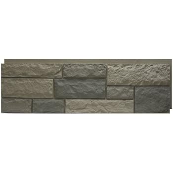 NextStone Faux Polyurethane Stone Siding - Random Rock Tri Gray (4 Panels Per Box)(19 Sq.Ft. Per Box)