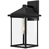 Alora Mood EW552007BKCL Larchmont Outdoor Wall Sconce, Clear Glass/Textured Black