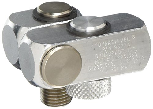 Dynabrade 95734 1/4-Inch NPT Flow Control Dynaswivel Air Line Connector, Silver