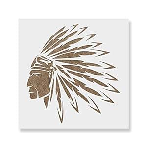 amazoncom native american indian stencil template reusable stencil