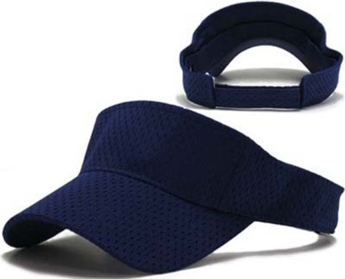 Athletic Mesh Sports Visor (Adjtable, Navy Blue)
