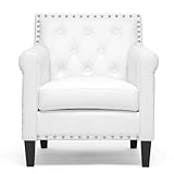 Baxton Studio Thalassa Modern Arm Chair, White