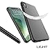 LUVVITT Clarity Back Cover with Light and Slim Flexible TPU Rubber Protection for iPhone Xs/X (2017-2018) - Transparent Black