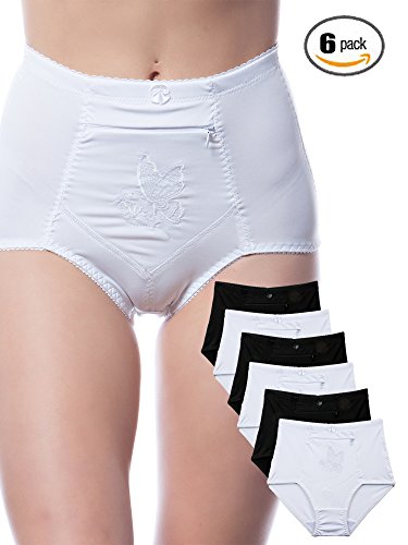 Barbra’s 6 Pack Women’s Travel Pocket Girdle Brief Panties S-4XL (L)