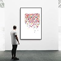 Framed Canvas Wall Art Beautiful Leaves Canvas Prints Home Artwork Decoration for Living Room,Bedroom - 16x24 inches